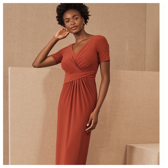 BHLDN Chelle Burnt Orange Dress 6 - Picture 3 of 9